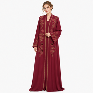 Abaya Abierta de Lujo Estilo Dubái para Mujer – Elegante Vestido Maxi Musulmán de Alta Calidad – Abaya de Dubái – Fabricante de Ropa Islámica Premium - Product Image 1