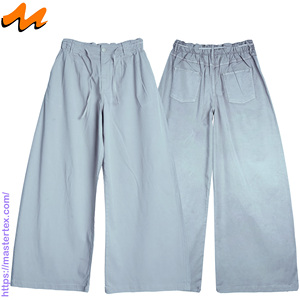 MASTER TEXTILE Pantalon Palazzo large pour femme, écologique, lavable, respirant, avec cordon de serrage en tissu, idéal pour les fêtes - Product Image 3