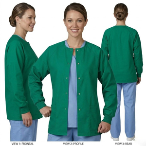Chaqueta Médica de Enfermería para Mujer, Blusa de Hospital con Cuello Redondo y Botones, Chaqueta de Enfermería para Mujer - Product Image 5