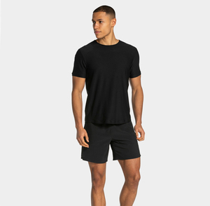 T-shirt décontracté slim pour homme, blanc pur, personnalisable en gros, idéal pour le travail, le fitness et les sorties, avec t-shirt vierge - Product Image 2