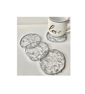 Juego de posavasos de resina y madera hechos a mano con diseño artístico moderno para decoración del hogar, mesa de café, mesa de comedor y uso en escritorio de oficina. - Product Image 6