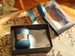 Hammered Copper <b>Beer</b> Glasses Wheat <b>Beer</b> Tumblers Reusable Metal Drinking Cups Gift Set for Party - Indian Home Crafts - Product Image 2