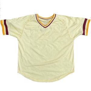 Camiseta de Béisbol al por Mayor Unisex para Adultos, Cuello en V, Manga Corta, Malla de Poliéster Transpirable, Ropa Deportiva, Corte Regular, para Todas las Temporadas - Product Image 1