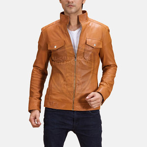 Windproof Heavy Duty <b>Men</b> Leather <b>Jacket</b> Factory Direct Sale Top Grade <b>Men</b> Leather <b>Winter</b> <b>Jacket</b> - Product Image 4