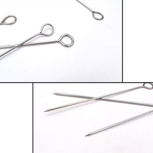 Brochetas Reutilizables de Acero Inoxidable de 8 Pulgadas, Herramientas para Asar a la Parrilla, Brochetas Metálicas para Carne, Verduras y Pollo - Product Image 2