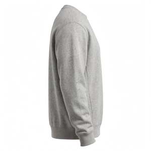 Sudadera de cuello redondo de forro polar grueso, estilo urbano personalizado, con estampado gráfico geométrico de lobo y rayo, para hombre, manga larga. - Product Image 4