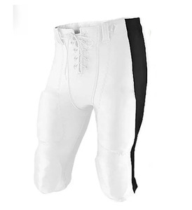 Custom American Football Jersey and Pants Set White V-<b>Neck</b> Pink <b>Padded</b> Mesh Uniform Adult Unisex All Seasons - Product Image 4