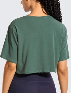 Women Soft Cotton Workout <b>Crop</b> <b>Tops</b> Tshirts Short Sleeve Yoga Shirts Casual Athletic Running <b>Crop</b> <b>Tops</b> 2026 - Product Image 5