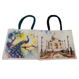 Printed Cotton Canvas <b>Bag</b>-Durable Lightweight Single Tier Eco-Friendly Design <b>Large</b> Capacity for Bedroom Wardrobe Outdoor Food - Product Image 1