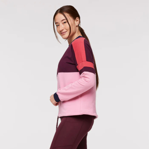 Multi Panels <b>Long</b> Sleeve Crew Neck <b>Women's</b> <b>Sweatshirts</b> Full Sleeve Knitted Cotton Bamboo Fiber Casual Autumn <b>Sweatshirt</b> <b>Women</b> - Product Image 3