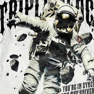 Camiseta de algodón con diseño gráfico, fabricante de camisetas, estilo oversize, streetwear, camisetas holgadas con efecto desgastado para hombre - Product Image 6