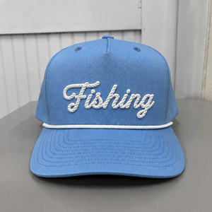 Casquette de baseball 5 panneaux personnalisée avec broderie en corde, structurée et performante, pour activités de plein air, réglable, brodée, pour le golf - Product Image 1