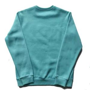 Men's <b>Black</b> Crew Neck Sweatshirt Regular Fit Solid Color Casual Long Sleeve Knitted 100% Cotton Fleece Autumn Wear - Product Image 1