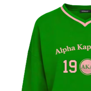 Sweat-shirt Alpha Kapa Alpha Sorority, pull décontracté en coton pour femme, col rond, style universitaire, surdimensionné, jersey brodé, pull de qualité supérieure - Product Image 5