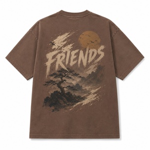 T-shirts décontractés confortables pour hommes, personnalisables avec logo, respirants, écologiques, légers, 300 grammes, 100 % coton tissé, design uni vierge - Product Image 6