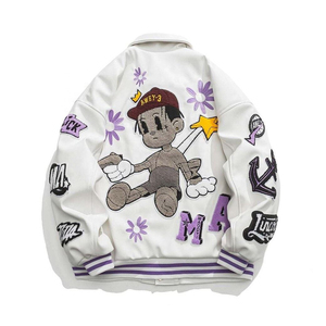Chaqueta Varsity de Invierno para Hombre, Estilo Letterman, con Logotipo Personalizado, Bordado de Chenilla de Lana, Estilo Vintage - Product Image 2