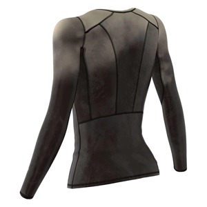 <b>Women's</b> High Quality Breathable <b>Compression</b> <b>Top</b> Custom Fitness Sports Shirt Heat-Transfer Printed 100% Polyester V-neck Crop <b>Top</b> - Product Image 2