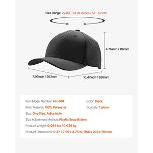 Cappellino da Baseball Estivo Leggero a Taglia Regolabile, in Tessuto Traspirante, Ricamato, per Sport, Corsa e Attività all'Aperto - Product Image 6