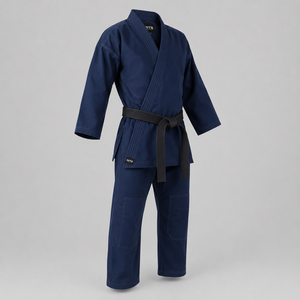 Kimono de Jiu-Jitsu RITS blanc en polyester/coton léger et durable pour adulte unisexe – Vêtement d'arts martiaux respirant, le plus vendu, vente en gros - Product Image 4