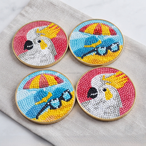 Handmade Wood Cute Eco-Friendly Round <b>Coaster</b> Set Decorative <b>Drink</b> <b>Coasters</b> for Coffee Table Home Decor - Product Image 4