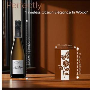 Urne funéraire de luxe en bois avec motif papillon et rose – Élégante boîte à cendres commémorative florale - Product Image 6