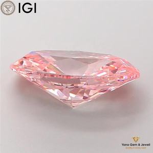 เพชรคุณภาพเยี่ยม ผลิตด้วยวิธี CVD สีชมพูสดใส ระดับความสะอาด VS2 ทรงรี น้ำหนัก 4.00 กะรัต พร้อมใบรับรอง IGI สำหรับจี้หรู - Product Image 5