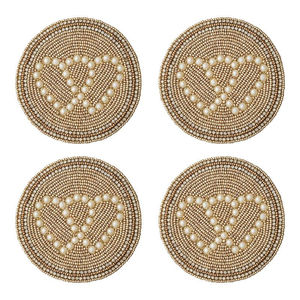Custom Logo <b>Beaded</b> Embroidery <b>Coasters</b> Handmade for Gift Purpose Traditional <b>Beaded</b> <b>Coaster</b> with Seed Beads - Product Image 5