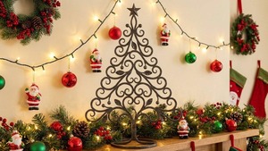 Designer Metal Christmas <b>Tree</b> Decor for <b>Tabletop</b> Living Room Office Desk and Festive Holiday Decoration Indoor Decor From India - Product Image 5