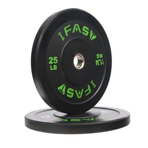 For Olympic 25lb Weight Plates with 2 Inch Steel Insert Rubber Bumper Home Gym Strength Training Bundle Options Available - Product Image 4