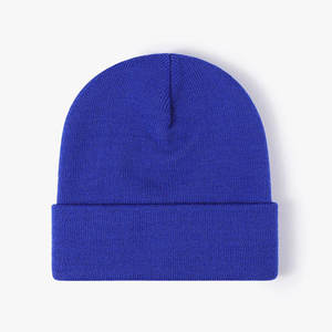 Bonnet en tricot bicolore avec broderie personnalisée, chapeau d'hiver pour homme, couvre-chef décontracté, fabricant en gros, marque de vêtements à étiquette privée, fournisseur - Product Image 5