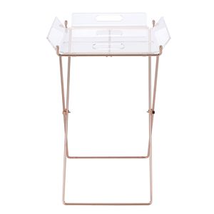 <b>Copper</b> and Clear Coffee <b>Table</b> with Removable Tray - Product Image 4