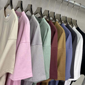 Camisetas de Verano Holgadas y Personalizadas con Estampado en Relieve para Hombre, 100% Algodón, Estilo Urbano, Hombros Caídos, Camiseta Casual 2026 - Product Image 4