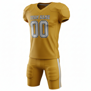 Ensemble d'uniformes de football américain personnalisés, maillot et pantalon sublimés OEM, tenue d'équipe pour adultes, nom et numéro personnalisés, short - Product Image 3