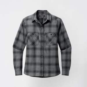 เสื้อเชิ้ตแฟลนเนลแขนยาวสไตล์วินเทจลำลองมีกระเป๋าสำหรับผู้หญิง ผ้าฝ้าย 100% ระบายอากาศได้ดี เป็นมิตรกับสิ่งแวดล้อม - Product Image 4