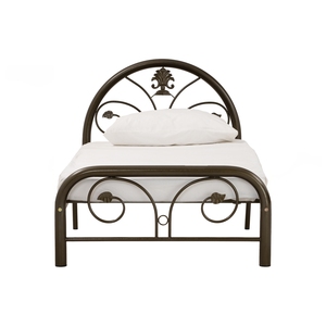 Base de Cama Individual de Metal con Diseño de Hierro Forjado, Color Dorado Antiguo, Muebles para Dormitorio - Product Image 3