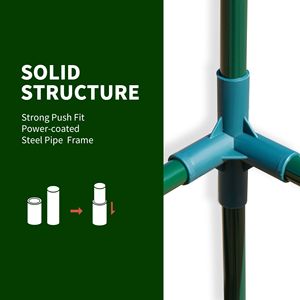 Gabbia per colture 4x8 con copertura in HDPE con cerniera, protezione per piante ed erbe contro i parassiti, gabbia coperta con porte con cerniera - Product Image 4