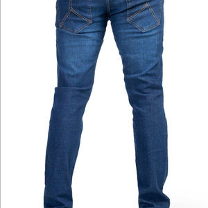 Jeans en denim bleu pour hommes, coupe classique droite, coupe slim tendance, jeans en denim pour hommes, vêtements décontractés - Product Image 3