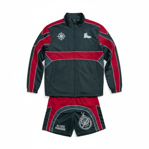 Ensemble de jogging décontracté 2 pièces pour homme, été, qualité luxe, impression en relief, sweats à capuche et pantalons oversize, fitness, longueur genou, 100% coton - Product Image 1