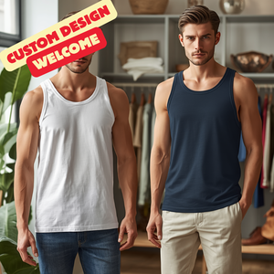 Camiseta sin Mangas de Poliéster y Algodón para Hombre, Estilo Casual, con Personalización OEM ODM - Product Image 3