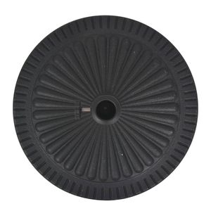 Base Rotonda Decorativa in Resina Nera da 30,9 Libbre per Ombrelloni da Patio e Supporti - Product Image 4