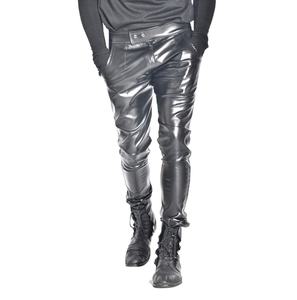 Pantalons en cuir décontractés pour hommes, pantalons droits à taille mi-haute élastique, légers, imperméables et respirants, streetwear d'hiver - Product Image 1