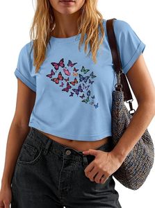 Blusa de Punto Casual para Mujer, Manga Corta, Cuello Redondo, Algodón Suave, Color Sólido, Uso Diario, Corte Regular - Product Image 4