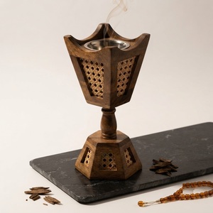 Modern Luxury Gold Foil Resin Incense Burner Geometric Arabic Mubkhar Wholesale Custom Logo <b>Oud</b> <b>Bakhoor</b> Censer Holder For Sale - Product Image 6