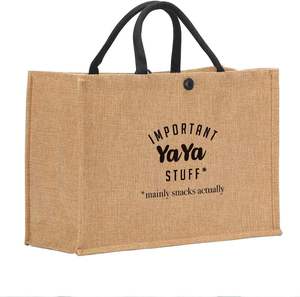 Sac de courses en jute écologique et résistant avec poignées rembourrées - Product Image 1