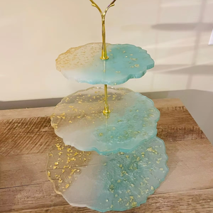 Support à dessert de qualité supérieure, écologique, résistant à la chaleur, réutilisable, présentoir à gâteaux, design artisanal - Product Image 3