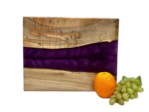 Tabla de cortar de madera de olivo hecha a mano de lujo con incrustaciones de Río de resina epoxi, Tabla grande multiusos para charcutería y queso - Product Image 5