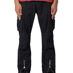 Pantalones cargo acampanados de lona para hombre a la moda, pantalones de chándal transpirables duraderos para uso informal y uso diario, cintura media - Product Image 1