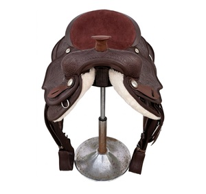Selle Western Saddle Maker en Cuir Synthétique avec Arceau en Bois, Siège Rembourré Confortable, Quincaillerie SUS304, Tailles 15-17 pouces - Product Image 3