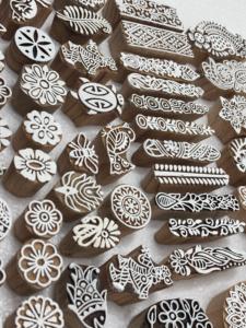 ชุดบล็อกไม้แกะสลักทำมือ พร้อมตราประทับงานฝีมือแบบดั้งเดิมสำหรับงานสิ่งทอและศิลปะเฮนน่า - Product Image 4