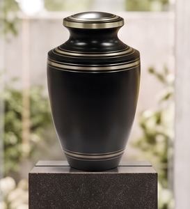 Urnas de Cremación de Latón de Buena Calidad, Urnas para Adultos, Recipiente Conmemorativo para Cenizas, Artículos Funerarios en Venta, Urna Humana Negra Brillante - Product Image 2